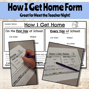 How I Get Home From School Form *EDITABLE* **FREEBIE**