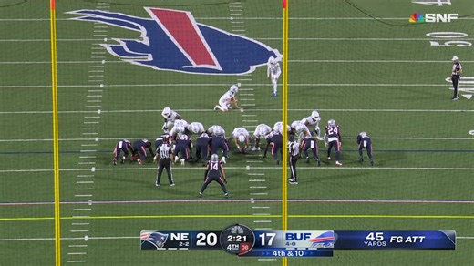 Matt Prater drains 45-yard FG with 2:17 left to even score 20-20