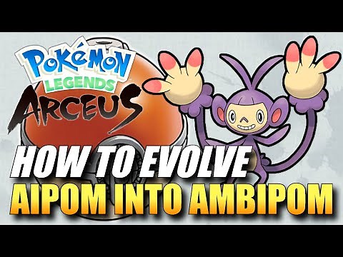 Pokemon Legends: Arceus - How To Evolve Aipom Into Ambipom / How To Get Ambipom