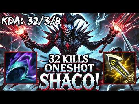 32 Kills Oneshot Crit Shaco - S15 Flex Ranked [League of Legends] Full Gameplay - Infernal Shaco