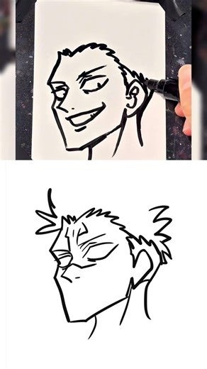 Drawing Sukuna in 50Sec #art #tiktok #trending #shorts #MillkunTV