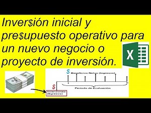 P13 Inversión inicial y presupuesto operativo para un proyecto de inversión o nuevo negocio