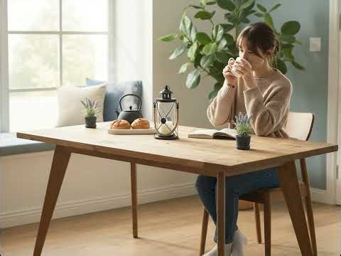 Scandinavian Dining Table with Tapered Legs