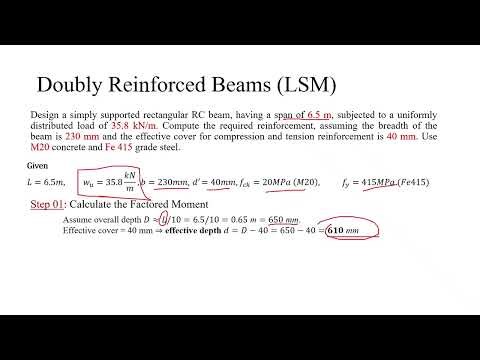 Doubly Reinforced Beam Design Example | Limit State Method (Step-by-Step)