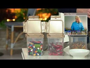 LocknLock Set of (2) 11-Cup Flip Top Containers with Handles on QVC