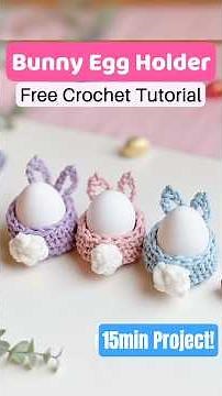 DIY Crochet Bunny Egg Holder 🐰 (Free Easter Tutorial!)
