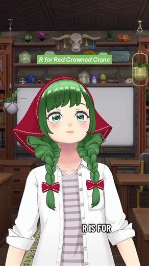 R for Red Crowned Cranes! #china #japan #asia #wildlife #education