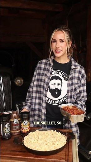 BBQ Pulled Pork Mac & Cheese on the Yoder Smoker 🔥 Full recipe at beardedbutchers.com #shorts