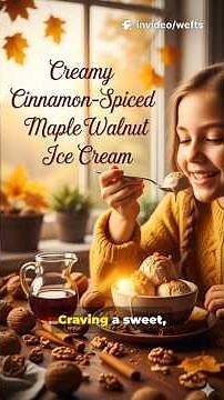 🍦 Creamy Cinnamon-Spiced Maple Walnut Ice Cream Recipe 🥄 #shorts #icecreamrecipe