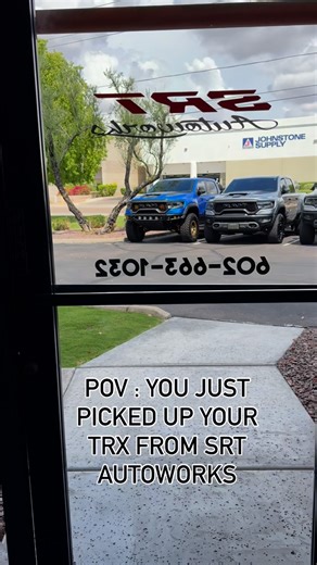 20K views · 15K reactions | That feeling when you pick up your TRX from SRT Autoworks after getting the Exotic Killer Package, Cam, Chiller, GThaus Exhaust, and Alcon Big Brake Kit. Thanks @_joel_morales for shipping us your truck 18 hrs away from Missouri. It’s worth the travel to make sure it’s perfect. | SRT Autoworks | Facebook