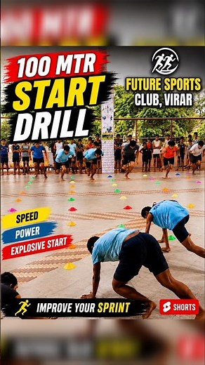 100 MTR Start Drill | Explosive Sprint Start Training | Athletics Shorts