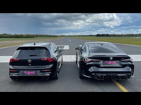 DRAG RACE! 2021 VW GOLF R VS NEW BMW M4 COMPETITION!