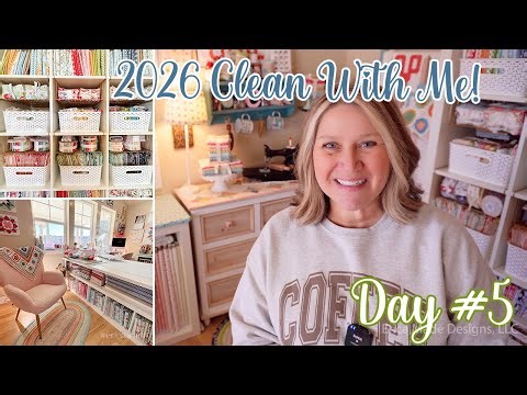 🌼 2026 Clean With Me: Day #5 (Sewing Room Declutter & Organize!)