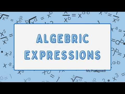 Algebraic expressions for grade 4