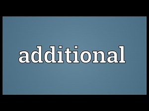 Additional Meaning