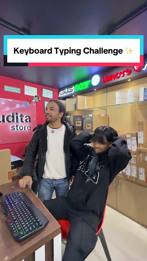 Keyboard Typing Challenge khelnus, New Year Dhamaka maa ajhai dherai gift laanus 😁 #muditastore #buyfrommudita #newyeardhamaka