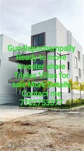 Gundlapochampally Ready to move villas For sale