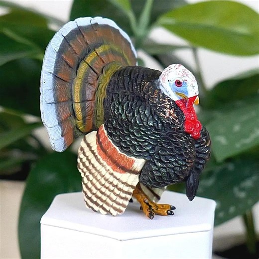 Turkey Figurine - Hand Painted Collectible Farm Animal Figure - Crafts, Dioramas, & Displays - Etsy
