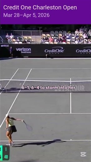 Yuliia Starodubtseva storms into the final! #charlestonopen #shortsfeed #starodubtseva #madisonkeys