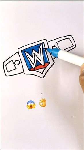 WWE championship Belt drawing for kids #shorts #ytshorts #drawing #kidsfun #art