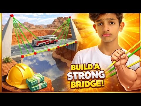 Build A Strong Bridge Challenge 🚧🔥 | Level 1 Gameplay | Epic Bridge Builder Game