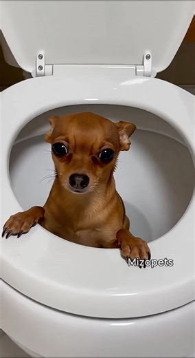 12M views · 198K reactions | “Chihuahua_goes into the toilet. 炙 #dog #funnydogs #AI #chihuahua #animals #comdeyreels  You do not have the right to take or repost my videos. It has permission from me, the owner. ⚠️ | Mizopets | Facebook