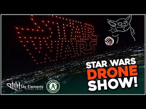 Incredible Star Wars Drone Show | Oakland As 2022