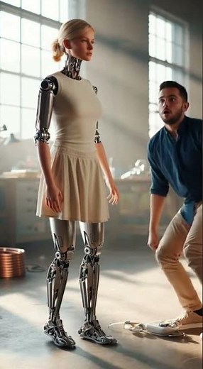 Humanoid robot malfunction during motion test unexpected glitch #robotics #AI #tech