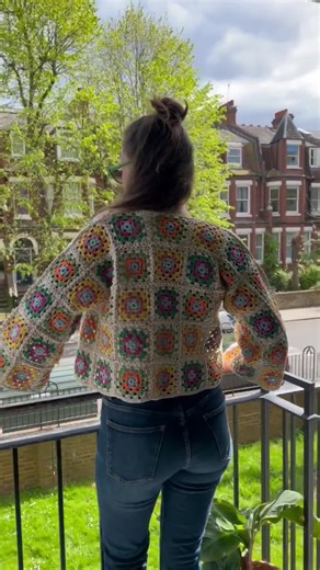 Handmade Granny Square Cardigan, Cotton Colorful Crochet Knit Bohemian Jacket, Customisable Cardigan, Gift for Her - Etsy