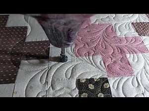 Flower Petal Fill, feather fill, Longarm quilting custom free hand Gammill