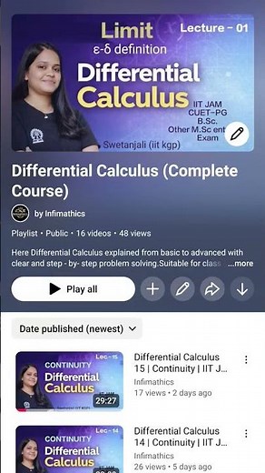 Complete Course of Differential Calculus