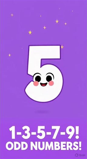 Odd Numbers Song for Kids | 1, 3, 5, 7, 9! | Kiddo English Nursery Rhymes #counting #oddnumbers