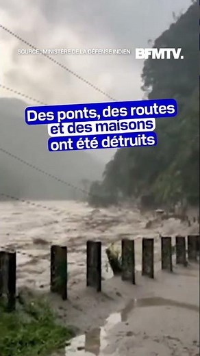 Inde: le débordement d'un lac de l'Himalaya provoque des inondations et fait au moins 14 morts