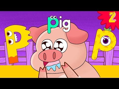 "I am P!" Monster Alphabet Letter P Song l Phonics for kids l ZooZooSong!