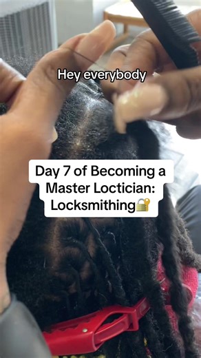 Practice! Practice! Practice❗️ Day 7: Mastering Loctician Techniques with Comb-based Retwisting & Locksmithing! #speshlocstyles #masterloctician #loctutorial #comptonloctician #locksmithing #teachersoftiktok #locretwist