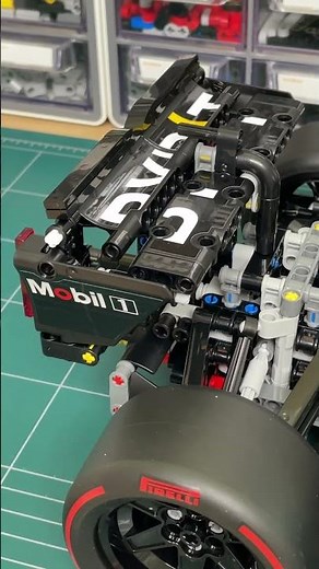 레고 테크닉 42206 오라클 레드 불 레이싱 RB20 F1 레이스 카 파워펑션 리어 스포일러 작동