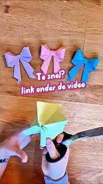 Strik vouwen van papier | origami strik makkelijk