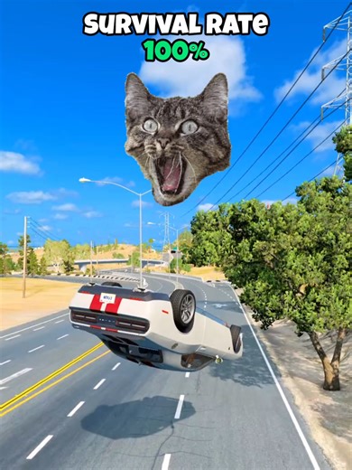 Which car overtakes the truck and survives? #beamng #beamngdrive #game #gaming #car #cars