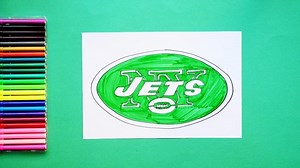 How to draw the New York Jets Logo - NFL Team Series