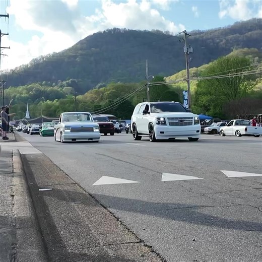 Nice Lineup Cruisin’ The Strip at Mini Truckin’ Nationals • Watch the full video on the SICK Cars and Trucks YouTube channel | SICK Mini Trucks