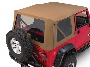 Jeep Wrangler Complete Soft Top; Khaki Diamond (97-06 Jeep Wrangler TJ w/ Half Steel Doors, Excluding Unlimited)