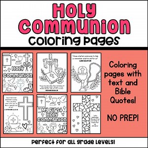 Holy Communion Coloring Pages | First Communion Coloring Pages | Eucharist