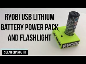 RYOBI USB Lithium Battery 4V Power Bank and Light