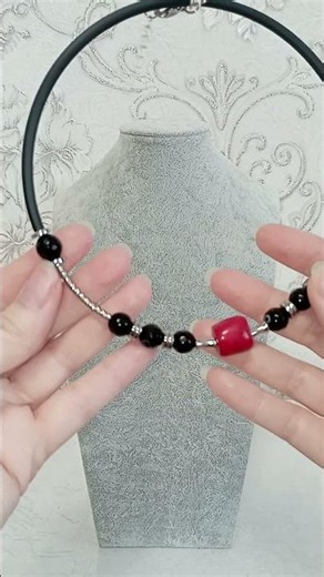 Колье с кораллом и агатом Украшения из натуральных камней #diy