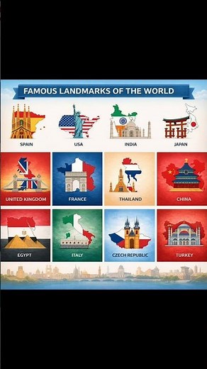 Famous Landmarks of the World 🌍