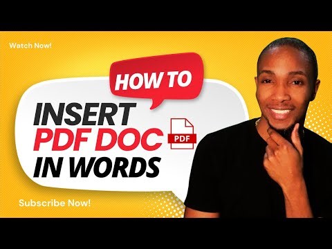 How to insert PDF in Word Document