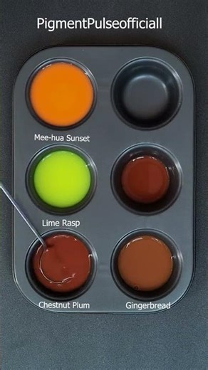 PigmentPulse Warm Palette Swatches | Mee-hua Sunset to Gingerbread