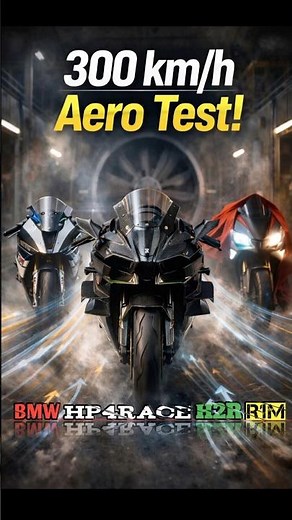 “Superbike Wind Tunnel Test at 300 km/h! H2R vs HP4 vs R1M 😳💨”#trending #h2r #usa #viral #r1m #hp4