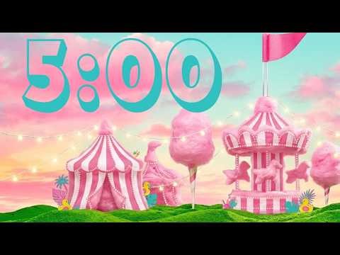 5 minute Cotton Candy Circus Teacher Timer