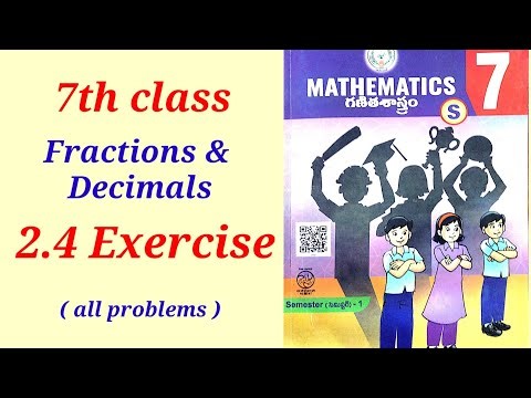 7th class maths chapter 2 exercise 2.4 new syllabus 2023 || fractions and decimals|| Ncert 7th||